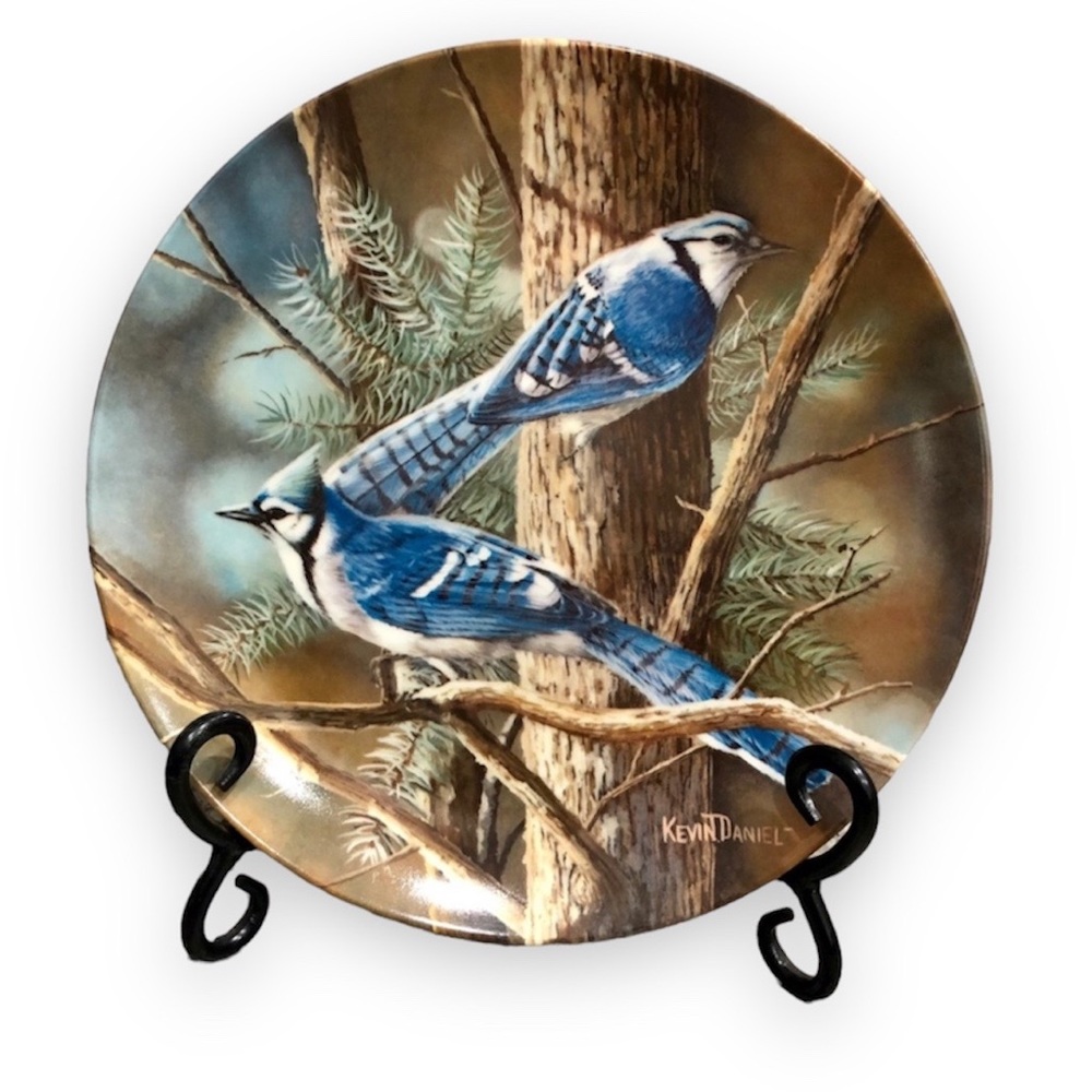 Knowles Fine China Plate- Blue Jay Collectable Decor, Dinnerware